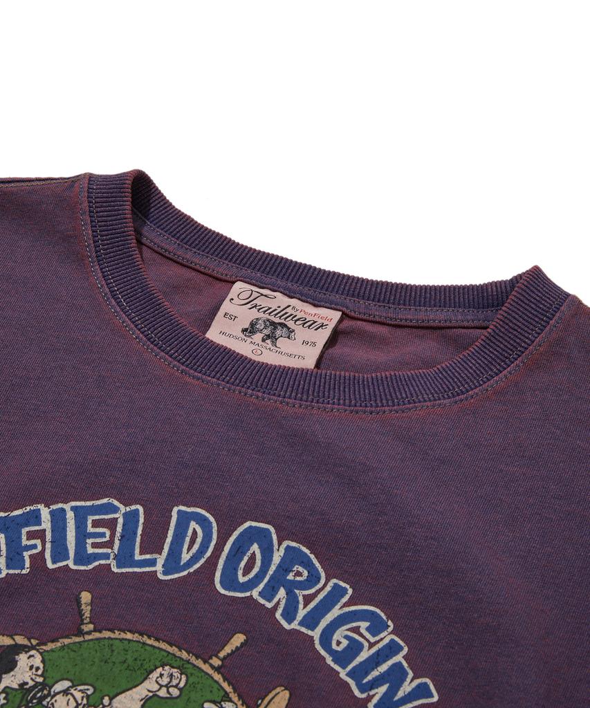 PENFIELD Синий Однотонный Стирка Винтажное Искусство Короткий Рукав Футболка Красный_Fs2Kt16U