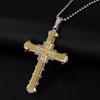2024 Dark Knight Men's Diamond Cross Necklace