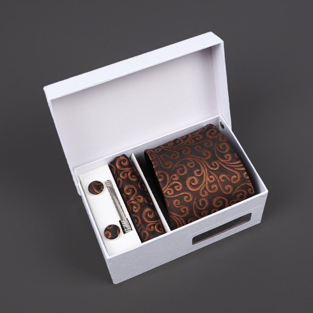 2025 Men'S Tie Premium Gift Box Jacquard Embroidered Tie Tie Logo Making