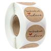 Cowhide Thank You Barcode Stickers: Handmade Round Self-Adhesive Labels for Baking Customization
