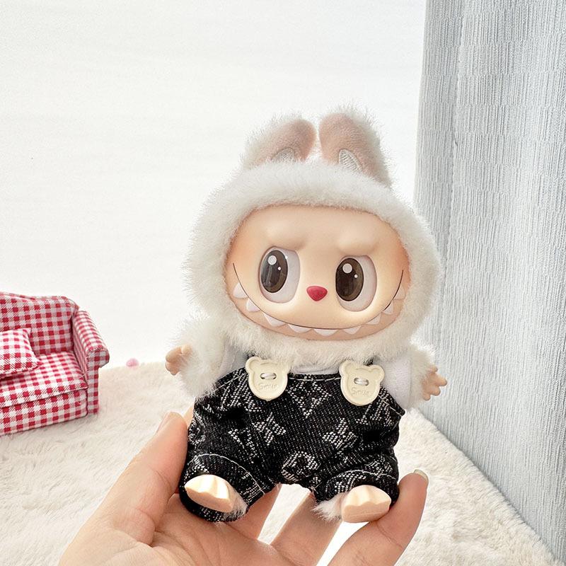 17 см одежда для куклы Лабубу джинсовая четырехлистный клевер комплект наряд аксессуары одежда своими руками детский подарок милая принцесса (Исключая куклы)