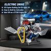 1:1 Supercar V8 Engine Building Blocks Set MOC Bricks Technical Model Assembly Toys LED APP RC Car Accessories