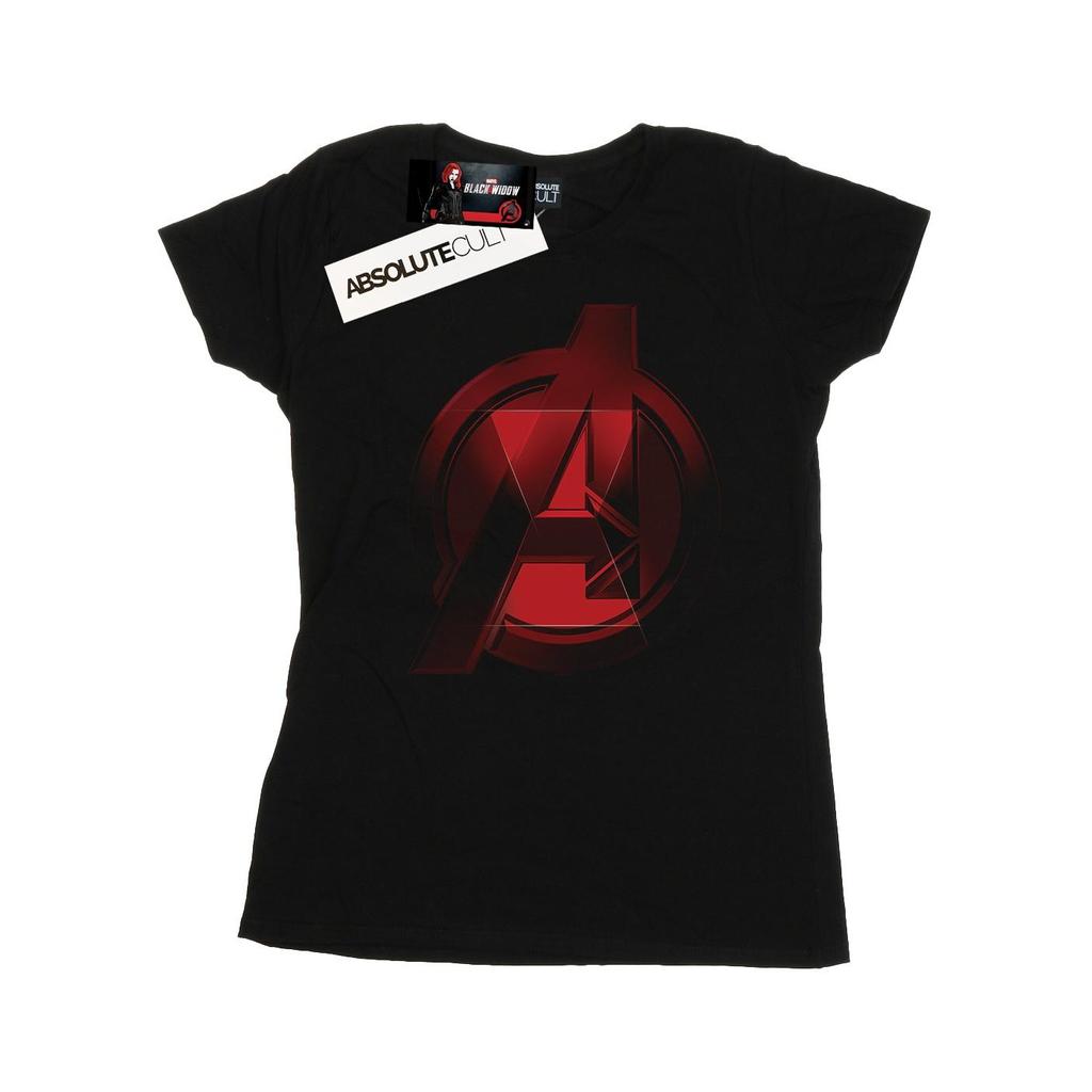Marvel Womens/Ladies Black Widow Movie Avengers Logo Cotton T-Shirt