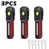 Multifunctional Super Bright LED Flashlight With Side Light USB Rechargeable Outdoor Portable Magnetic Torch Lamp Safety Hammer