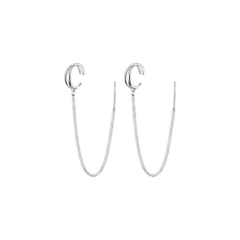 1 шт., серебряные серьги с кристаллами и крестом, не пирсинг, серьги-клипсы для ушей для женщин, серьги со стразами и звездами, ювелирные изделия для пирсинга хряща