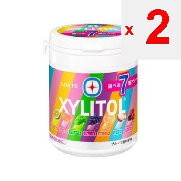Lotte Lotte Xylitol Gum 7 видов, ассорти, флакон 133 г. Вы можете выбрать один из семи различных фруктовых ароматов. Вы можете выбрать один из семи различных фруктовых ароматов.
