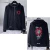 8360 CHROME HEARTS 2026 Новая Весна-Осень Большой Размер Тонкий Стиль Классический Стиль Логотип Молния С Капюшоном Толстовка для Пар