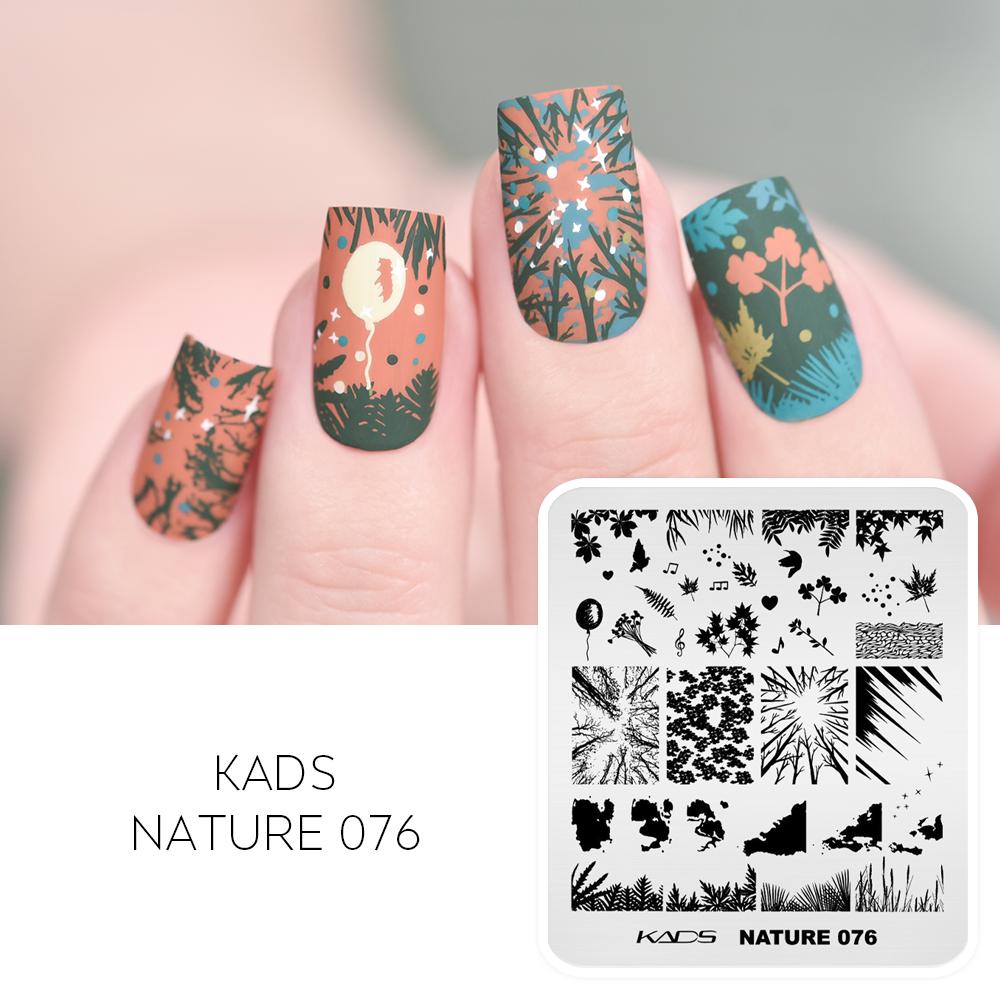 kads Chinese Stamping Nail Stamp Plate Tree Peony Butterfly Design Nail Art Printing Gel Polish 7*8cm Image Templates Plate