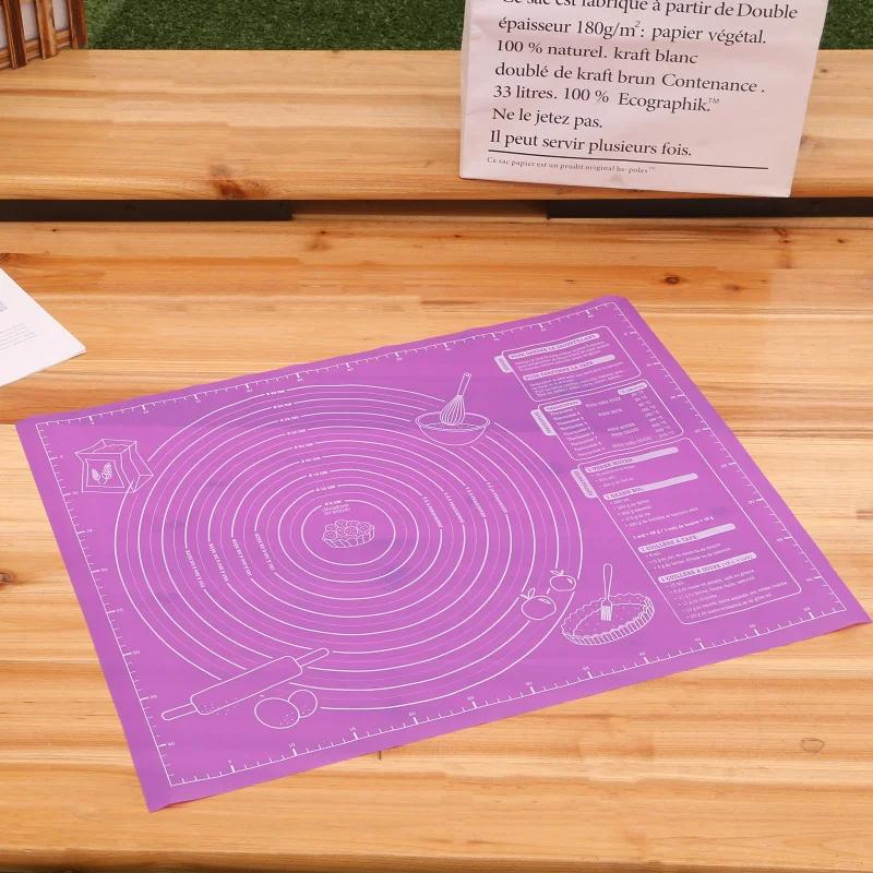 Силиконовый коврик для раскатывания теста, большой антипригарный силиконовый коврик, противень для выпечки, держатель для пиццы, печенья, брауни, кондитерские инструменты