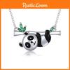 Очаровательное и элегантное ожерелье из сплава с пандой, модная крестообразная цепочка для праздников