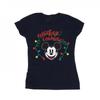 Womens/Ladies Mickey Mouse Christmas Light Bulbs Cotton T-Shirt