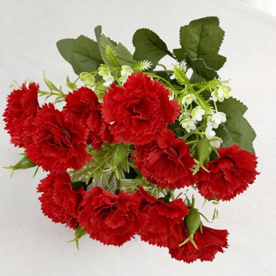 Искусственный цветок гвоздики со стеблем, центральная часть домашнего офиса, стол 10, свадебный искусственный цветок