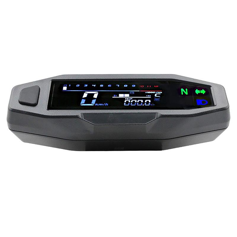 Motorcycle Speedometer Meter Universal Lcd Digital Odometer Counter Motorbike Tachometer Fuel Meter
