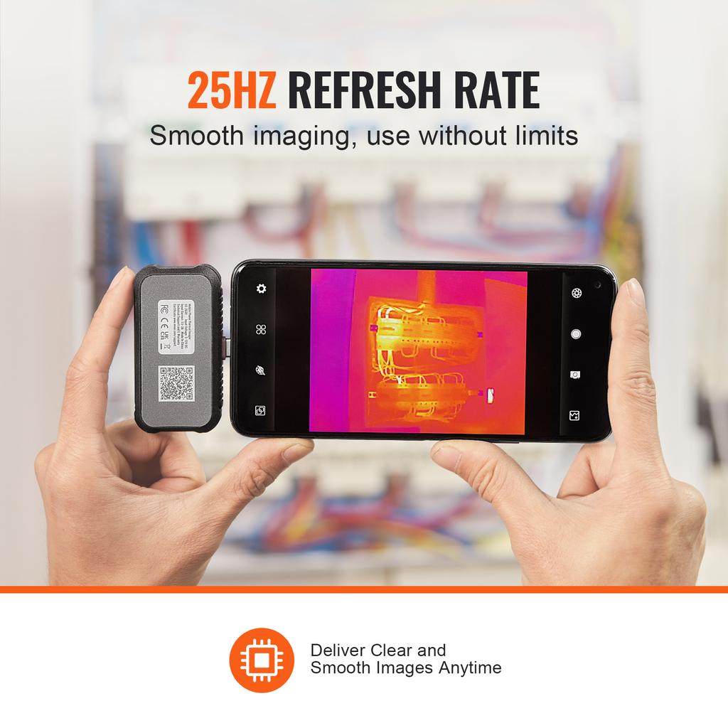 Тепловизионная камера SucceBuy 256 x 192 ИК-разрешение Тепловизор Частота обновления 25 Гц Тепловизионная камера для Android-планшета