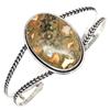 Rainforest Jasper Gemstone Handmade Jewelry Cuff Bracelets 7''Adjustable