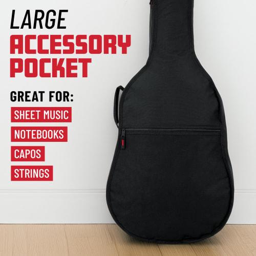 GATOR GBE Series Classical Guitar Gig Bag, Black, Nylon, GBE-CLASSIC