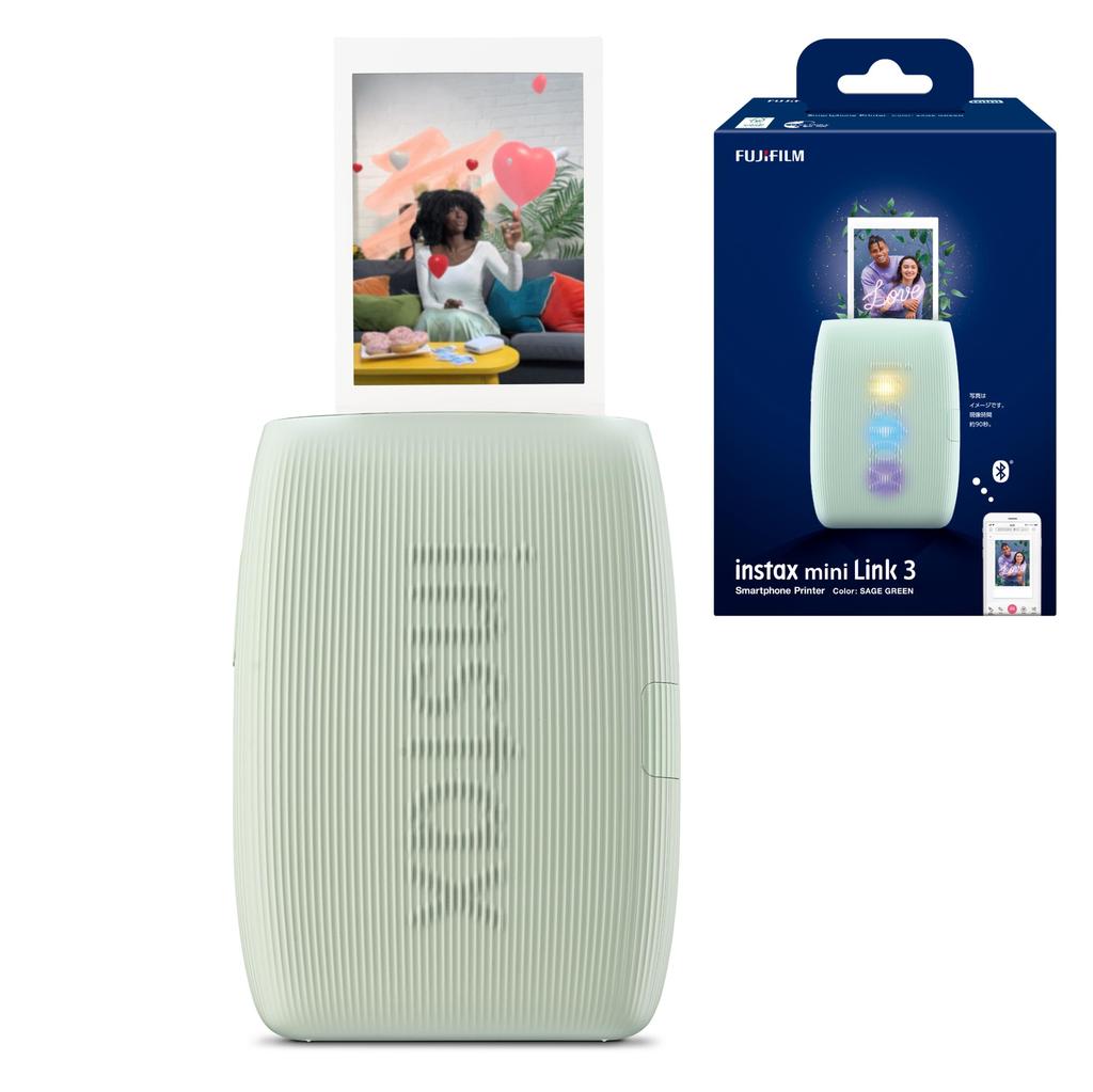 Fujifilm Instax Mini Link3 Smartphone Printer Perfect for Christmas or New Gifts (Sage Green) - Year's