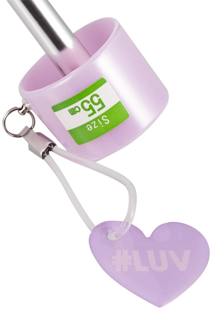 Детский складной зонт, складной зонт, простая окантовка, прочный, из стекловолокна, фирменный логотип, стильный, милый, 10002616, светло-фиолетовый, 55 см, розово-латте