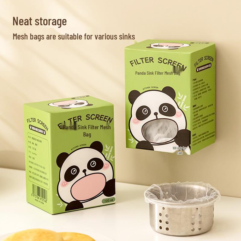 100 Одноразовых пакетов-фильтров для кухонной раковины: Сетка против засоров для стоков и растительных остатков.
