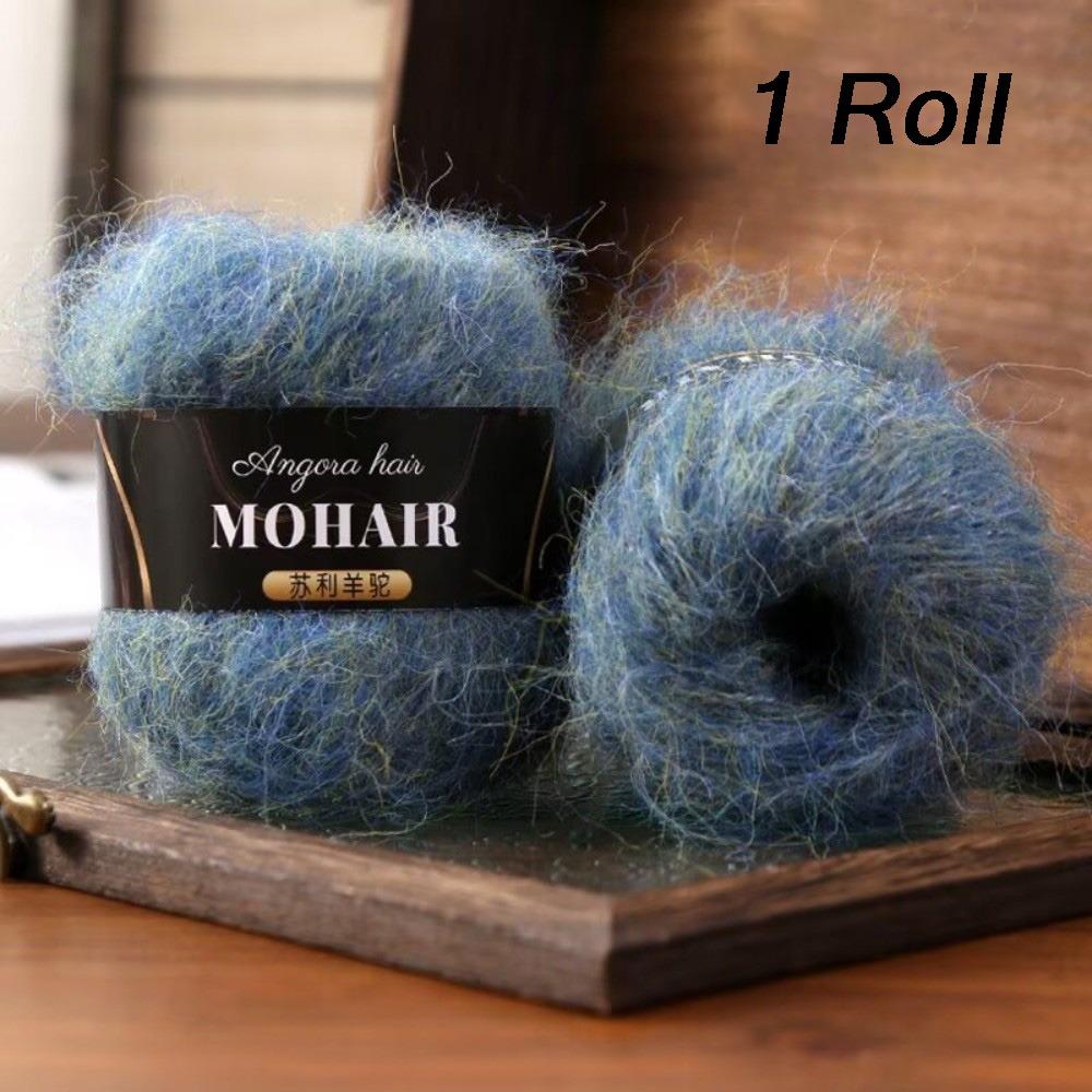 Хлопковая смесовая пряжа из альпаки и мохера, мягкая, пушистая, для ручного вязания, с длинным ворсом, пряжа для ручного вязания крючком