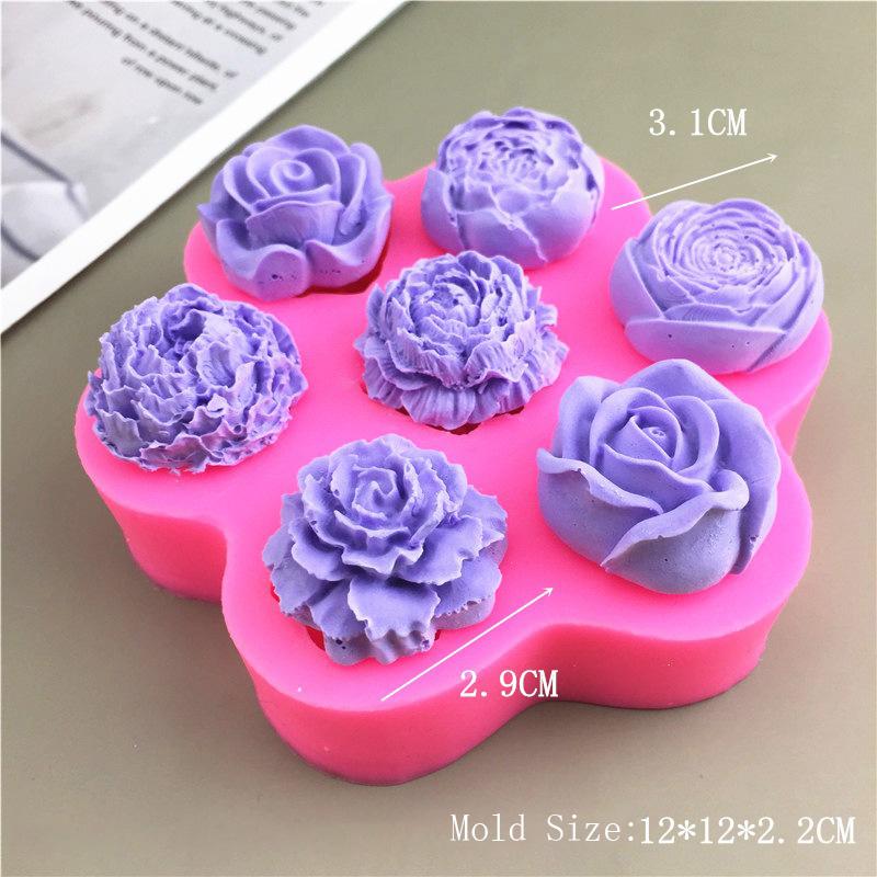 Форма пиона розы силиконовая DIY 3D форма для торта помадка мыло кекс конфеты шоколад желе формы для выпечки инструменты для украшения цветов