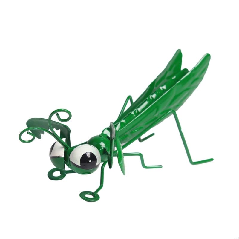62KD Iron Insect Outdoor Lawn Ornament Yard Accent Metal Insect Display Statues