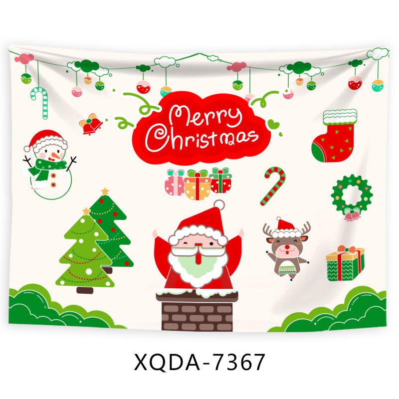 Рождественская Елка Гобелен Санта Клаус Висит Ткани Фон Ткани Рождественская Елка