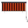Outdoor Roller Blind in Orange and Brown 180 x 250 cm Fabric and Aluminum