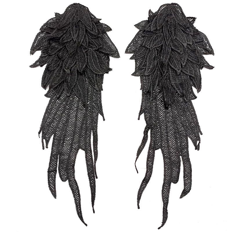 «Водорастворимая аппликация с цветочной вышивкой «Крылья ангела»»