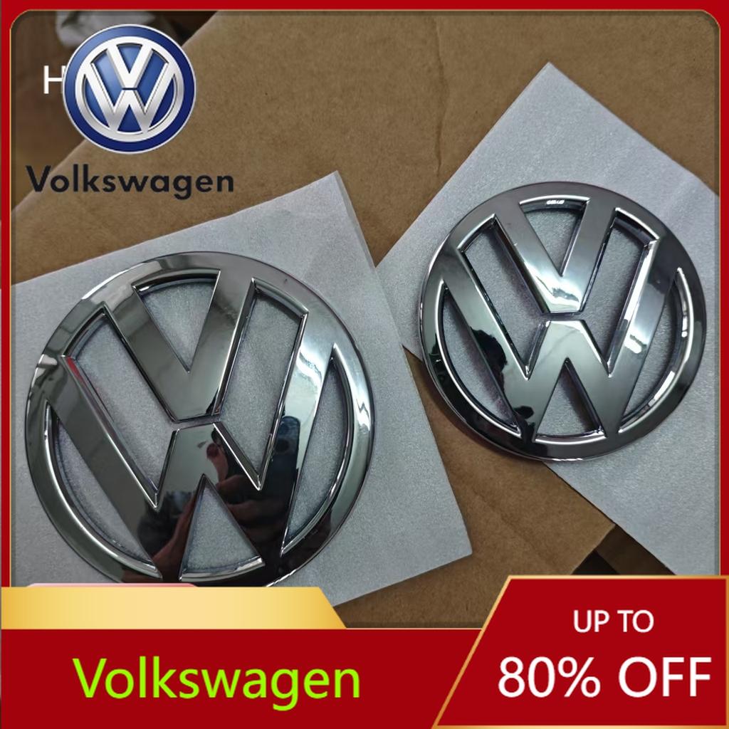 Valve Stems Caps For VOLKSWAGEN VW 2Pcs Car Front Radiator Grille Emblem 1K8853600 Rear Trunk Lid Badge H9307 Car Emblem For Vol zw6
