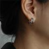 «Серьги-кольца в гонконгском стиле с двойной дугой»: Модный и уникальный круглый дизайн для мужчин и женщин.