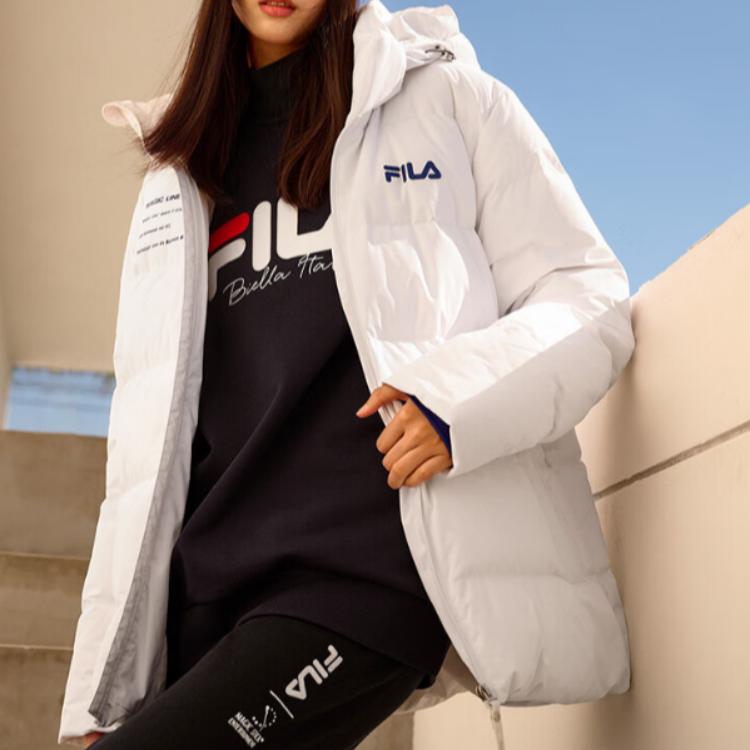 Fila Оригинальная Удобная Мягкая Модная Теплая Повседневная Пуховая Куртка Унисекс Верхняя Одежда Белая F51M449901AWT