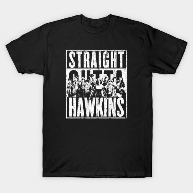 Asian Size Cotton Unisex Tshirt Print T-shirt Straight Outta Hawkins (Variant) T-shirt No-Cut Print Regular Fit