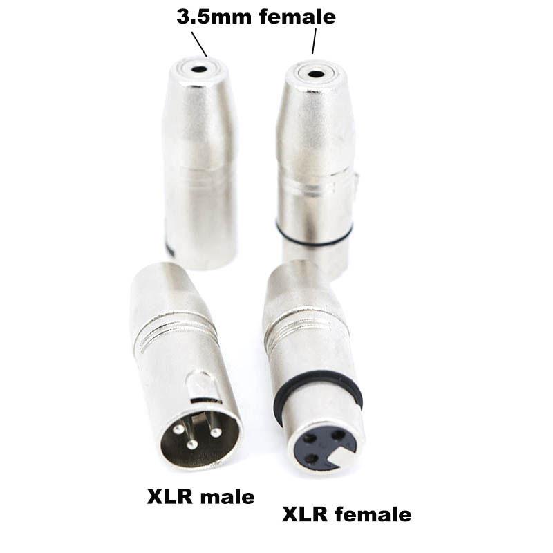 XLR 3 Pin Male female to 3.5mm Female Jack to XLR Audio Adapter For Microphone Speakers Sound Consoles Amplifier XLR Connector