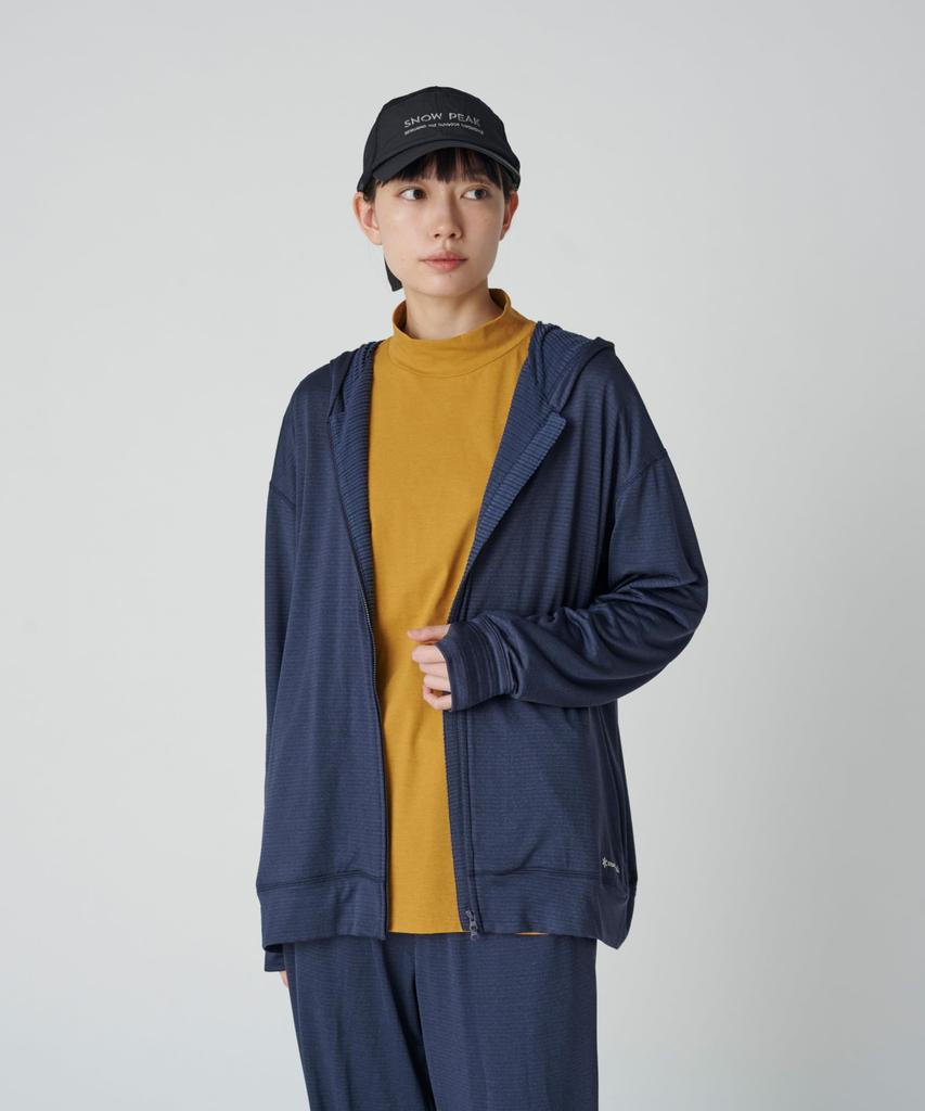 Дышащее худи на молнии Dry Grid размер Фестивали Кемпинг Отдых на природе [Snow Peak] XLNAVYSW-25SU007