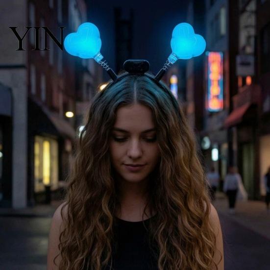 Photo Prop Light Up Hairband LED Star Headband with Spring, Wobble Hair Hoop Shape for Party Concert, Glowing Festival Kids Adults, Graduation