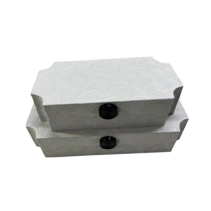 Modern Wood & Leather Jewelry Storage Box - Minimalist Decor for Home, Hotel, or Club