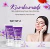 Globus Naturals Комбо для осветления кожи Kumkumadi, Набор из 2 шт., Очищающее средство для умывания лица и Скраб для лица