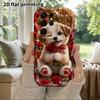 Phone Case: 2D Flat Samsung Galaxy A34 A35 M05 M06 S20 S22 S21 FE Plus 5G Protective Case, Couples Style, Winking Puppy, Christmas and Halloween Gift