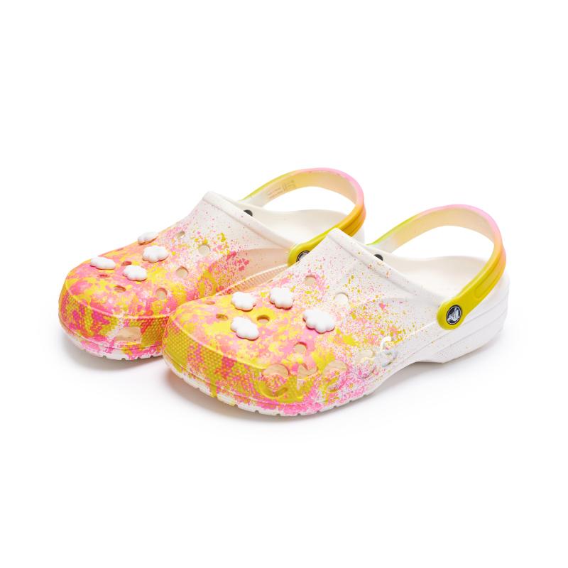 Crocs Classic Clog 811 Manufacture Персик Манго Специальная Обувная Коробка Клоги Унисекс Белый Розовый Желтый