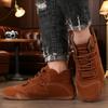 Мужская повседневная обувь Дышащая Мягкая подошва Ручная работа Кожаные Ботинки Босиком Ретро Модный Дизайн Удобные Кроссовки с Высоким Верхом