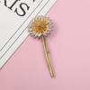 Позолоченная брошь «Одуванчик»: Металлическая булавка в корейском стиле для женской одежды