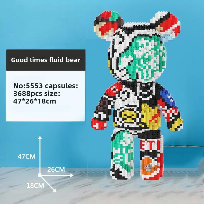 Строительные блоки Игрушки Гигантский Тедди Жидкость Насилие Медведь Модель Конструктор Кирпичи Игрушки Роман Дети Подарки на День Святого Валентина
