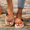 Women's Fashion Trend Multi-color Sunflower Anti-slip Wear-resistant Soft Bottom Flat Flip Flops