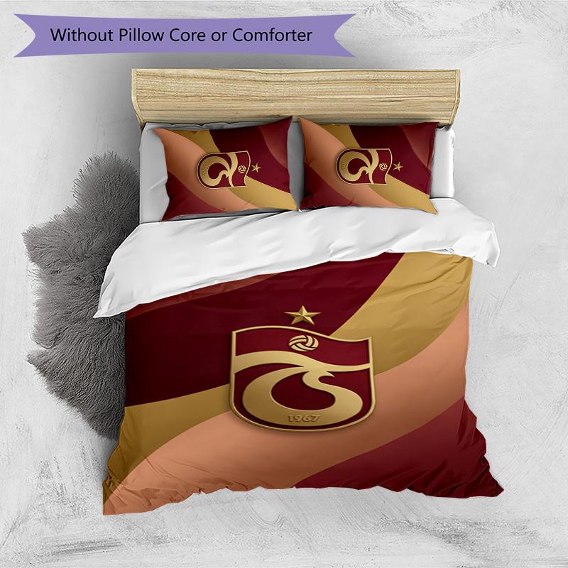 Trabzonspor FC Printed 3PCS Bedding Set Breathable Duvet Cover with Pillowcases Decorative Bed Linen for Bedroom Home