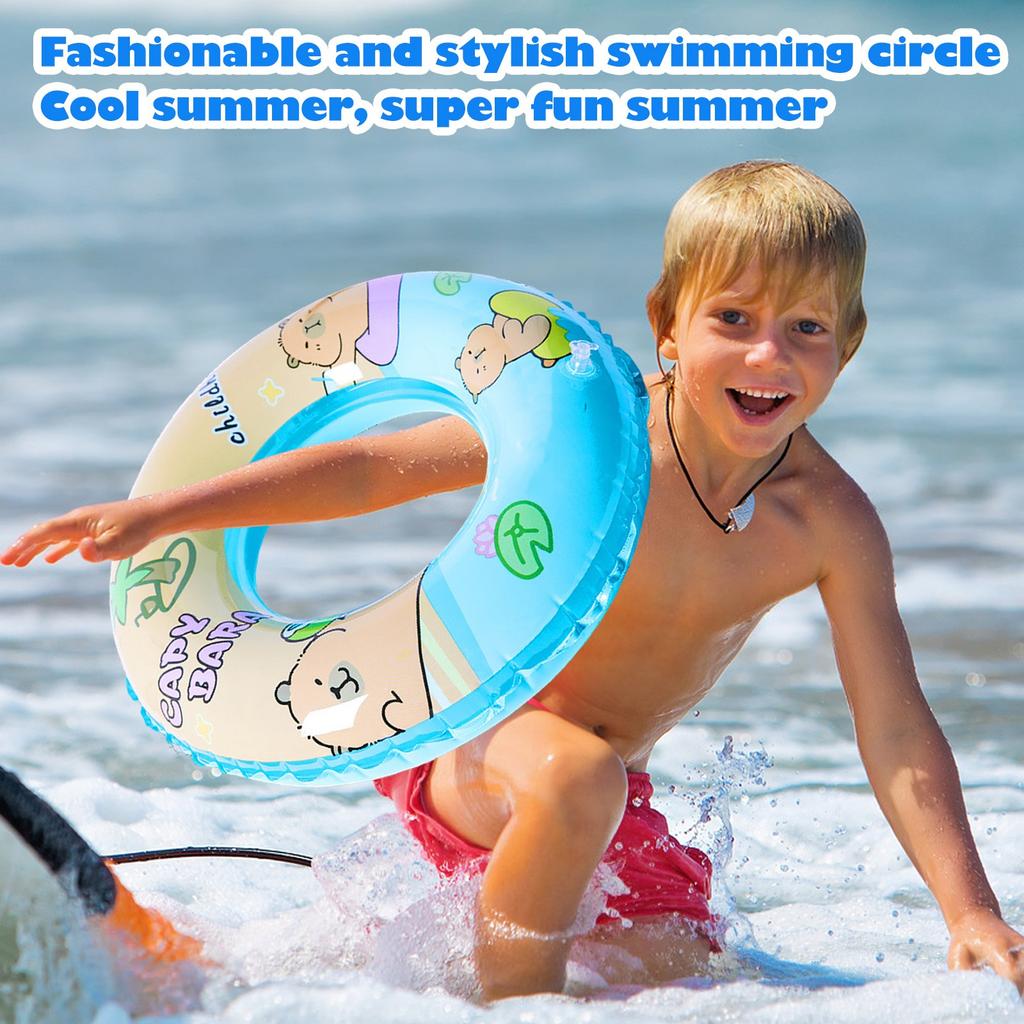 Утолщенные надувные мультяшные печатные водные игры и плавательные круги для девочек и мальчиков