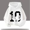 New Model Football Star Messi Children's Hooded Sweatshirt for Boys  Size 10 Cartoon Print Casual Shirt -Fall/Winter Clothing