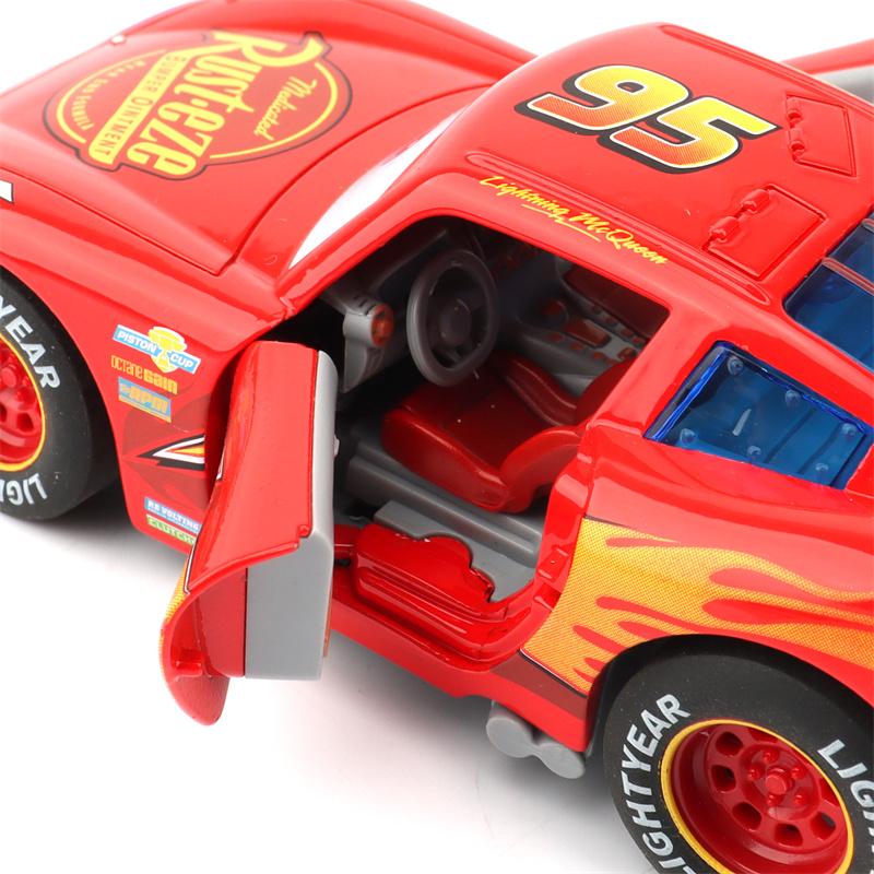 1:32 Молния МакКуин Disney Pixar Тачки Металлическая Литая Машинка Со Светом и Звуком Игрушка С Возвратным Механизмом Задних Колес Подарки Детям На Рождество