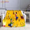 Модная плед-одеяло Mario Bros Аниме Фланелевый плед для кровати Мягкое 3D-печатное мультяшное покрывало Диван Путешествия Кемпинг Детское одеяло