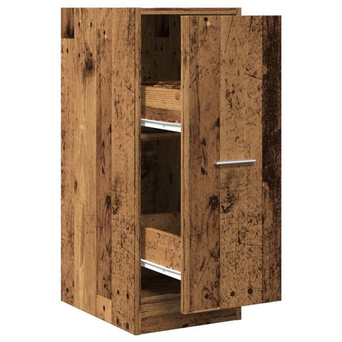 VidaXL Armoire d'apothicaire vieux bois 30x41x77,5cm bois d'ingénierie, coffre d'apothicaire, meuble d'apothicaire, coffre à 855158